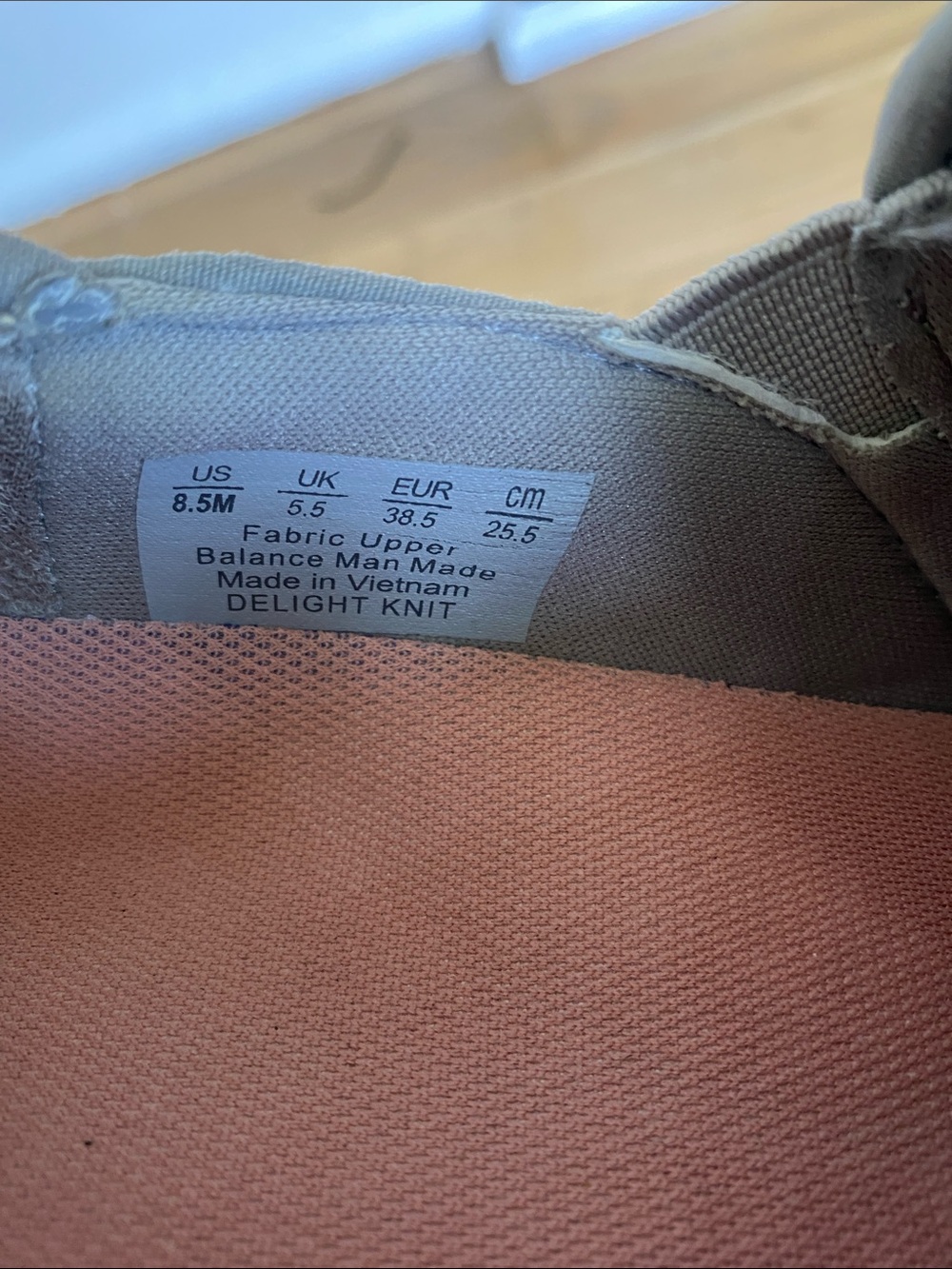 Dr. Scholl's 8.5 Women's Knit Slip-On Loafers in Taupe with Coral Pull Tabs - Picture 6 of 7